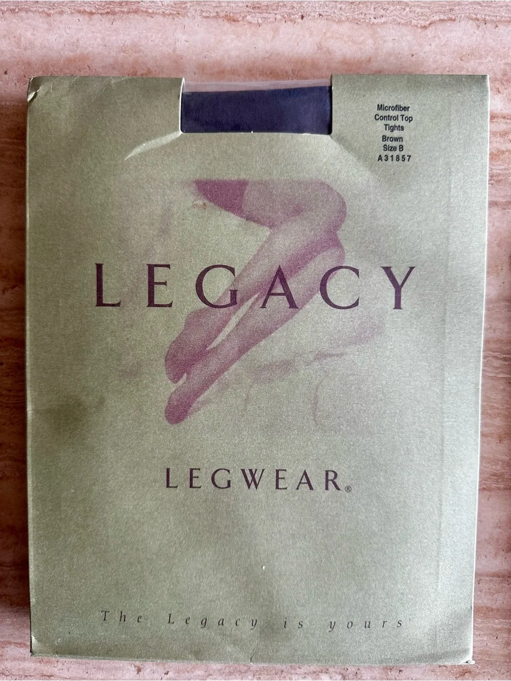 Vntg Legacy Leg wear 5 pair Assorted colors Control Top Tights Size B NOS